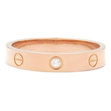 カルティエ Cartier ミニラブリング 1Pダイヤ B4050762 ピンクゴールド K18PG ダイヤモンド #62(JP22) リング 指輪 LOVE Ring 750 18K  YG PG RG 21号