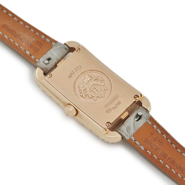 エルメス HERMES ナンタケット ミディアム NA2.272 W052189WW00 クオーツ レディース K18RG無垢 純正ダイヤ シェル