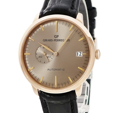 腕時計 ジラールペルゴ GIRARD PERREGAUX 1966 デイト & スモールセコンド 49543-52-B31-BK6A 自動巻き メンズ K18PG無垢 ブラウン バー