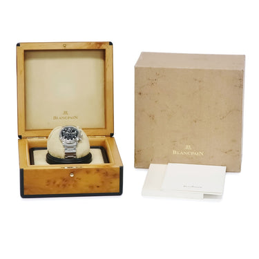 腕時計 ブランパン BLANCPAIN レマン パーペチュアルカレンダー フライバック クロノ 2585F-1130-71 自動巻き メンズ ブラック