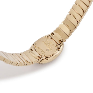 腕時計 カルティエ Cartier ミニベニュワール WB5048D8 クオーツ レディース OH済 K18YG無垢 純正ダイヤ オーバル アイボリー