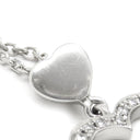 ノンブランド NON BRAND ブラックダイヤ ペンダント ホワイトゴールド K18WG ダイヤモンド ブラックダイヤモンド ネックレス ハートモチーフ