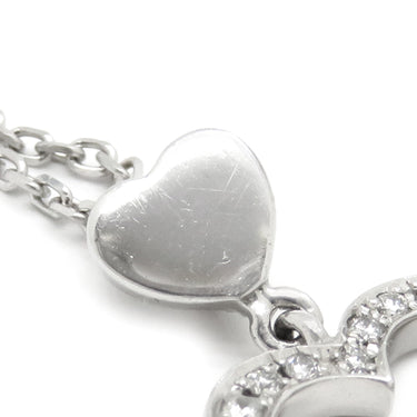 ノンブランド NON BRAND ブラックダイヤ ペンダント ホワイトゴールド K18WG ダイヤモンド ブラックダイヤモンド ネックレス ハートモチーフ