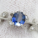 ノンブランド NON BRAND サファイア ダイヤリング プラチナシルバー Pt900 サファイア ダイヤモンド リング 指輪 11号