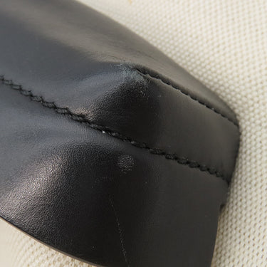 バレンシアガ BALENCIAGA バックパック ホワイト×ブラック キャンバス レザー リュック・デイパック シルバー金具 リュックサック 白 黒