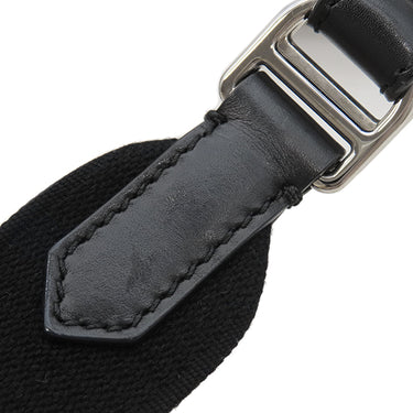 バレンシアガ BALENCIAGA バックパック ホワイト×ブラック キャンバス レザー リュック・デイパック シルバー金具 リュックサック 白 黒