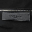 バレンシアガ BALENCIAGA バックパック ホワイト×ブラック キャンバス レザー リュック・デイパック シルバー金具 リュックサック 白 黒