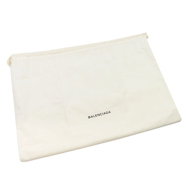 バレンシアガ BALENCIAGA バックパック ホワイト×ブラック キャンバス レザー リュック・デイパック シルバー金具 リュックサック 白 黒