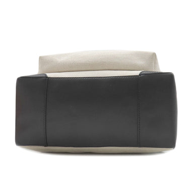 バレンシアガ BALENCIAGA バックパック ホワイト×ブラック キャンバス レザー リュック・デイパック シルバー金具 リュックサック 白 黒