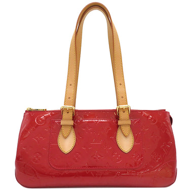 ルイヴィトン LOUIS VUITTON ローズウッド アヴェニュー M93507 ポムダムール モノグラムヴェルニ ショルダーバッグ ゴールド金具 肩掛け 赤
