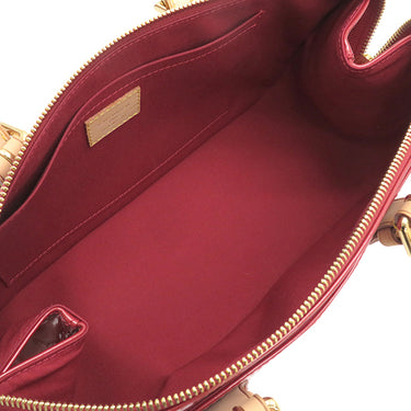 ルイヴィトン LOUIS VUITTON ローズウッド アヴェニュー M93507 ポムダムール モノグラムヴェルニ ショルダーバッグ ゴールド金具 肩掛け 赤