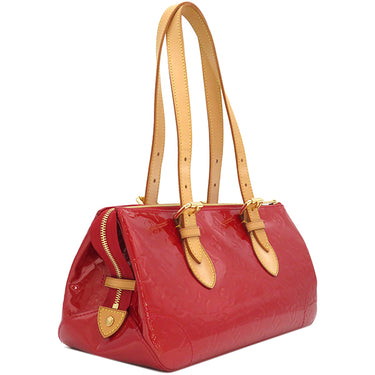 ルイヴィトン LOUIS VUITTON ローズウッド アヴェニュー M93507 ポムダムール モノグラムヴェルニ ショルダーバッグ ゴールド金具 肩掛け 赤