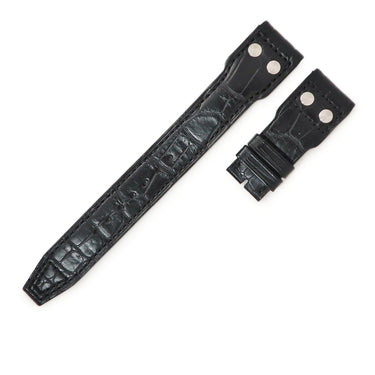 IWC IWC 純正 パイロットウォッチ クロコバンド ブラック クロコダイル 腕時計パーツ 新品同様 替え レザー ベルト ストラップ 予備 スペア 交換 22mm ブラック 黒