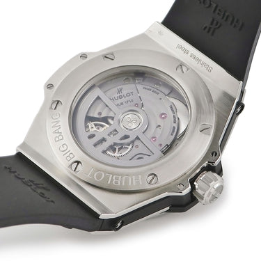 腕時計 ウブロ HUBLOT ビッグバン ワンクリック スチールダイヤモンド 465.SX.1170.RX.1204 自動巻き メンズ 純正ダイヤ ブラック