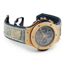 腕時計 ウブロ HUBLOT ビッグバン ジーンズ クロノ 301.PL.2780.NR.JEANS 自動巻き メンズ K18RG無垢 限定 ラウンド