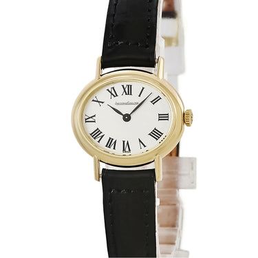ジャガールクルト JAEGER LECOULTRE 9219-21 手巻き レディース K18YG無垢 ホワイト オーバル ローマン