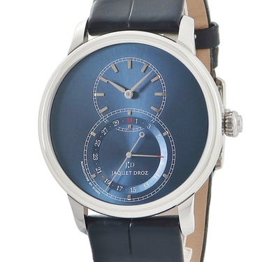 腕時計 ジャケ・ドロー Jaquet Droz グラン セコンド J007030249 自動巻き メンズ 青 オフセンター ラウンド