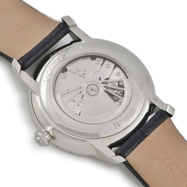 腕時計 ジャケ・ドロー Jaquet Droz グラン セコンド J007030249 自動巻き メンズ 青 オフセンター ラウンド