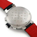 腕時計 ルイヴィトン LOUIS VUITTON タンブール ヴォワイヤージュ クロノグラフ Q102C 自動巻き メンズ グレー バー アラビア 限定