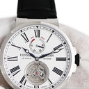 腕時計 ユリスナルダン ULYSSE NARDIN マリーン トゥールビヨン 1283-181/E0 自動巻き メンズ 限定 白 ローマ ラウンド