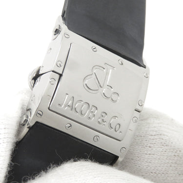 ジェイコブ JACOB&CO エピック I用 ラバーバンド ブラック ラバー ステンレススチール 腕時計パーツ 純正 ベルト 替え 純正SS製バックル付き パーツ 部品 22mm ブラック 黒