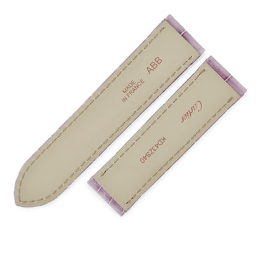 カルティエ Cartier KD43ZS40 シャイニーパープル クロコダイル 腕時計パーツ 未使用 純正 替え クロコ レザー 本革 バンド ベルト Dバックル用 19ｍｍ シャイニーパープル 紫