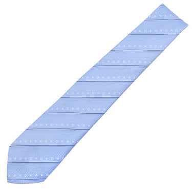 ルイヴィトン LOUIS VUITTON ストライプス 8CM M79441 ブルークレール シルク ネクタイ ライトブルー シグネチャーパターン