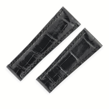 ロレックス ROLEX 純正 デイトナ用 クロコバンド ブラック クロコダイル 腕時計パーツ 替え ベルト ブレスレット 予備 交換 正規品 スペア 20ｍｍ ブラック 黒