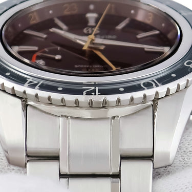 腕時計 グランドセイコー Grand Seiko スプリングドライブ GMT SBGE245 9R66-0AS0 自動巻き メンズ マホガニーレッド 2タイムゾーン 限定