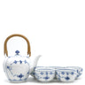 ロイヤルコペンハーゲン ROYAL COPENHAGEN ブルーフルーテッド 急須 湯呑み5点セット ブルー×ホワイト 陶磁器 食器 茶器セット 青