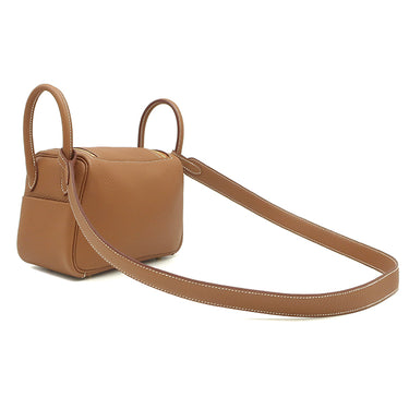 エルメス HERMES リンディ 2 ミニ 20 ゴールド トリヨンクレマンス ショルダーバッグ ゴールド金具 新品 未使用 茶 新刻印