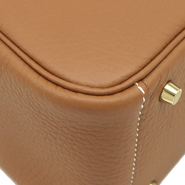 エルメス HERMES リンディ 2 ミニ 20 ゴールド トリヨンクレマンス ショルダーバッグ ゴールド金具 新品 未使用 茶 新刻印