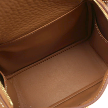エルメス HERMES リンディ 2 ミニ 20 ゴールド トリヨンクレマンス ショルダーバッグ ゴールド金具 新品 未使用 茶 新刻印