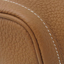 エルメス HERMES ガーデンパーティーTPM ゴールド ネゴンダ トートバッグ シルバー金具 茶