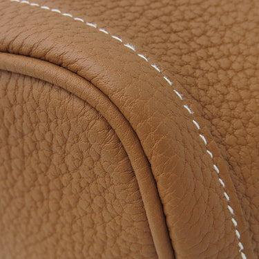 エルメス HERMES ガーデンパーティーTPM ゴールド ネゴンダ トートバッグ シルバー金具 茶