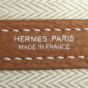エルメス HERMES ガーデンパーティーTPM ゴールド ネゴンダ トートバッグ シルバー金具 茶