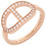 エルメス HERMES シェーヌダンクル コントゥール MM H122605B 00052 ローズゴールド K18PG ダイヤモンド #52(JP12) リング 指輪 ピンクゴールド 750AU 11.5号