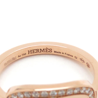 エルメス HERMES シェーヌダンクル コントゥール MM H122605B 00052 ローズゴールド K18PG ダイヤモンド #52(JP12) リング 指輪 ピンクゴールド 750AU 11.5号