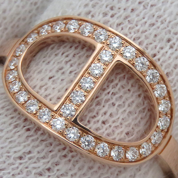 シェーヌ・ダンクル・コントゥールリング ピンクゴールド 上品】HERMES リング シェーヌ・ダンクル・コントゥール MM (HERMES