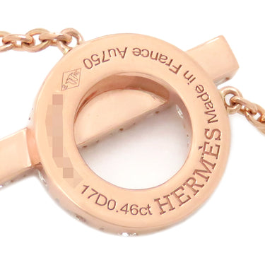 エルメス HERMES フィネス ダイヤ H219315B ピンクゴールド  K18PG ダイヤモンド ネックレス