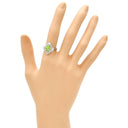 ノンブランド NON BRAND スフェーン ダイヤリング プラチナシルバー Pt900 スフェーン ダイヤモンド リング 指輪 緑 プラチナ 13号