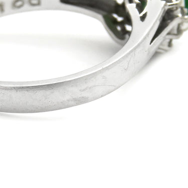 ノンブランド NON BRAND ヒスイ ダイヤリング プラチナシルバー Pt900 ヒスイ ダイヤモンド リング 指輪 翡翠 9.5号