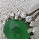 ノンブランド NON BRAND ヒスイ ダイヤリング プラチナシルバー Pt900 ヒスイ ダイヤモンド リング 指輪 翡翠 9.5号