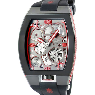 腕時計 コルム CORUM ラボ01 410.100.95/F371 AR01 自動巻き メンズ 未使用 黒 DLC加工 赤 スケルトン トノウ チタン 限定