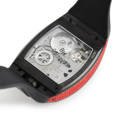 腕時計 コルム CORUM ラボ01 410.100.95/F371 AR01 自動巻き メンズ 未使用 黒 DLC加工 赤 スケルトン トノウ チタン 限定