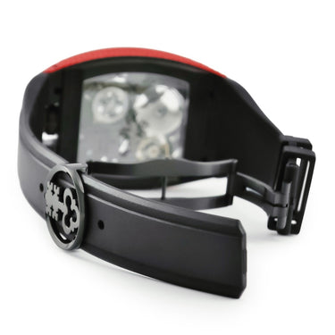 腕時計 コルム CORUM ラボ01 410.100.95/F371 AR01 自動巻き メンズ 未使用 黒 DLC加工 赤 スケルトン トノウ チタン 限定