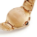 腕時計 カルティエ Cartier バロンブルー ドゥ カルティエ W6920035 クオーツ メンズ OH済 K18RG無垢 シェル ローマン