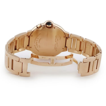 腕時計 カルティエ Cartier バロンブルー ドゥ カルティエ W6920035 クオーツ メンズ OH済 K18RG無垢 シェル ローマン