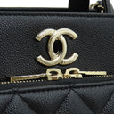 シャネル CHANEL ビジネスアフィニティ A93750 ブラック キャビアスキン 2WAYバッグ シャンパンゴールド金具 ショルダー ハンドバッグ 黒