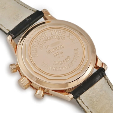 腕時計 ブレゲ BREGUET タイプXX トランスアトランティック 3820BR/F2/3W6 自動巻き メンズ K18RG無垢製 ブラック フライバック